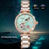Lucky Clover Mechanical Watch for Women's Ceramic Strap Original Wristwatch Skeleton Automatic Diamond Elegant Ladies Watches 5