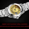 Diamond Four-Leaf Clover Luxury Automatic Women’s Rose Leather Watch 5