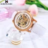 AOKULASIC Elegant High-Quality Luxury Skeleton Automatic Women’s Watch 2