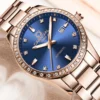 CARNIVAL New Luxury Rose Gold Blue Dial Automatic Women’s Dress Watch 1