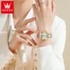 OLEVS Luxury Watch For Women's Elegant Waterproof Calendar Ladies Watch Stainless Steel Automatic Mechanical Women's Watches 5