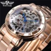 WINNER 208 Fashion Chic Hand-Wind Skeleton Automatic Women’s Bracelet Watch 3