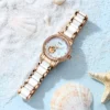 MIGE Ladies Automatic Mechanical Watch Luxury Brand Women Wristwatch Fashion Diamond waterproof  seashell ceramic stainlesssteel 2