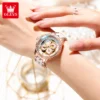 OLEVS 6612 Original Diamond Four Leaf Clover Elegant Automatic Women’s Watch 5