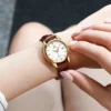 OLEVS Top Luxury Automatic Women’s Waterproof Brown Leather Watch 5