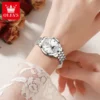 OLEVS Fashion Elegant Women's Watches Waterproof Moon Phase Automatic Mechanical Watch Date Silver Stainless Steel Watch  7041 3