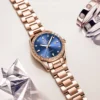 Carnival Brand New Fashion Mechanical Watch for Women's Luxury Rose Gold Stainless Steel Strap Waterproof Calendar Womens Watches 3