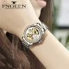 Luxury Elegant Bracelet Wristwatch Fashion Trend Automatic Mechanical Watches for Women's Dress Lady Self Winding Tourbillon Clock 5
