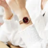 MIGE Original Miyota Automatical Mechanical Watch for Woman Waterproof Diamond Sapphire 18K Gold Stainless Steel Wristwatch 4