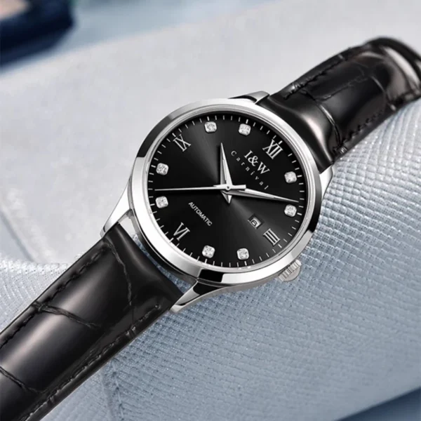 Carnival High End Series IW Top Luxury Brand Women Automatic Mechanical Watch Leather Strap Waterproof Women Wristwatch Casual 1