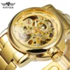 WINNER Fashion Luxury Gold Skeleton Iced Out Elegant Automatic Women’s Watch 1