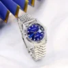 A Women's Silver Steel Strap Fashion Trend Roman Numeral Tourbillon Automatic Mechanical Watch 3