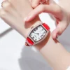 Carnival New Luxury Diamond Watch Women's Mechanical Watch Full Automatic Fashion Red Leather Women's Watch Relogio Feminino 6