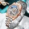 CHENXI New Luxury Brand Elegant Rose Gold Automatic Stainless Steel Women’s Watch 3