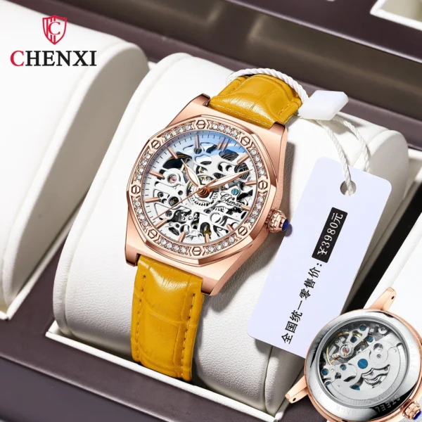 CHENXI 8848L Tiktok The Same Ladies Fashion Hollowed Automaton Waterproof Night Automatic Man Mechanical Watch Mainland China 1