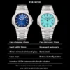PINDU 2025 Top Brand Luxury Business Mechanical Luminous Steel Watch 6