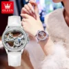 OLEVS Fully Hollow Luminous Diamond Luxury Automatic Women’s Watch 6