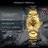 WINNER Top Brand Luxury Gold Skeleton Automatic Elegant Women’s Watch 5