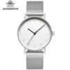ADDIESDIVE MY-H1 Classic Women's Simple Watches Fashion Stainless Steel Strap Fashionable White Wristwatch 1