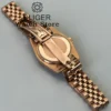 BLIGER 31mm Diamond Bezel Sunburst Dial Diamond Mark NH05 Automatic Women Lady Watch Sapphire Luxury Rose Gold Wristwatch 6
