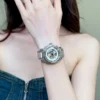 2025 Latest Light Luxury Niche Women's Mechanical Watch Hollow Fully Automatic Mechanical Watch Belt Steel Belt Small 6