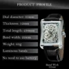 WINNER Vintage Classic Skeleton Elegant Mechanical Women’s Leather Watch 6