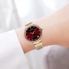 MIGE Original Miyota Automatical Mechanical Watch for Woman Waterproof Diamond Sapphire 18K Gold Stainless Steel Wristwatch 3
