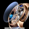 PINDU Design Celestial Starry Sky Crystal Quartz Curved Mirror Watch 6