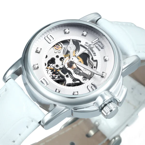 WINNER Fashion Luxury Skeleton Rhinestones Elegant Automatic Women’s Watch 1