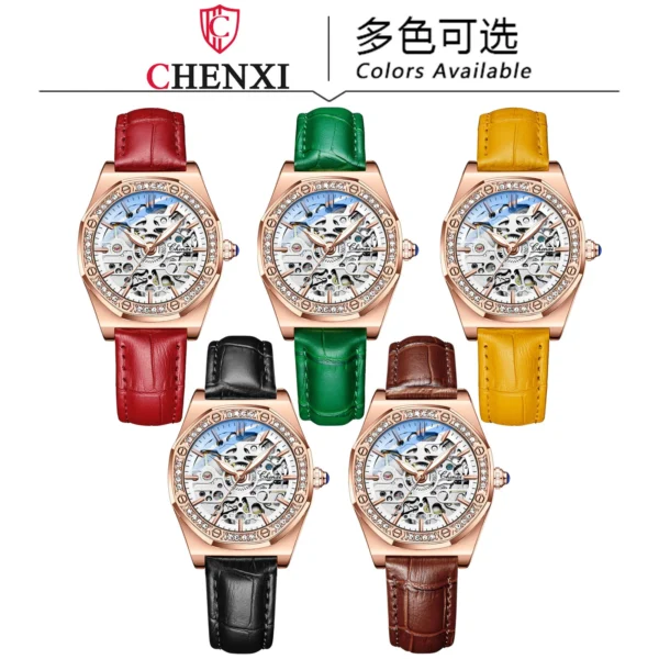 CHENXI 8848L Tiktok The Same Ladies Fashion Hollowed Automaton Waterproof Night Automatic Man Mechanical Watch Mainland China 2