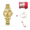 OLEVS Elegant Diamond Calendar Automatic Women’s Stainless Steel Watch 6