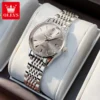 OLEVS 6635 Elegant Simple Fashion Automatic Women’s Watch Gift Box 1