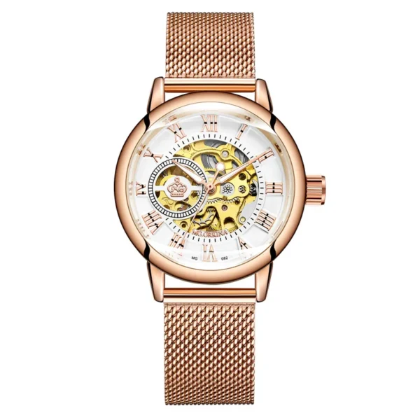 New Fashion Luxury Brand Skeleton Automatic Women’s Self-Wind Watch 2
