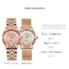Women's Brand Mechanical Watches Automatic Crystal Diamond Wristwatch Lady Waterproof Fashion Casual Luminous Calendar Date Clock 2