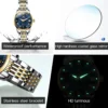 OLEVS Luxury Automatic Luminous Stainless Steel Women’s Mechanical Watch 3