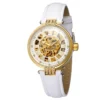 FORSINING Fashion Business White Gold Skeleton Luminous Automatic Women’s Watch 6
