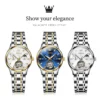 OLEVS 6608 Luxury Business Skeleton Automatic Women’s Stainless Steel Watch 6