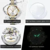 OLEVS 6635 Luxury Brand Ladies Automatic Chronograph Stainless Steel Watch 3