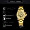 WINNER Luxury Watches Women Fashion Gold Watch 2023 Casual Skeleton Wristwatch Ladies Watch Rose Golden Gift relojes para mujer 6