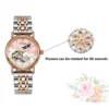 Top Brand Luxury Rotatable Flowers Fashion Moon Phase Automatic Lady Watch 6
