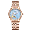 ORKINA Rose White Ladies Watches Top Brand Automatic Mechanical Wristwatch Women's Stainless Strap Waterproof Fashion Casual Clock 6
