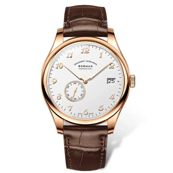 BORMAN Men's Luxury Watch 41MM Automatic Watches Mechanical Wristwatch Ulththin Waterproof Sapphire Small Rotor Butterfly Clasp 1