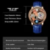 PINDU Design Earth Theme 3D Dragon Curved Mirror Transparent Watch 6