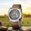 2025 Seagull Luminous Tonneau Shaped Watch For Men Automatic Mechanical Wristwatches Waterproof Skeleton Dial 849.27.6094 6