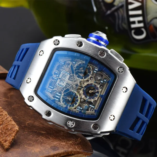 Trend, mechanical texture watch, retro simplicity, youth fashion sports six-pin watch men 2