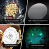 OLEVS 3632 High end Elegant Men's Watch Leather Strap Waterproof Moon Phase Chronograph Original Quartz Wristwatch Luxury Watch 5