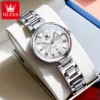 OLEVS Top Brand Women's Watches Fashion Dress Original Quartz Watch for Lady Waterproof Stainless Steel Luminous Simple Casual 2