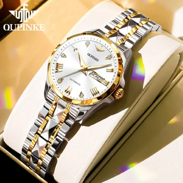 OUPINKE 3171 Fashion Ladies Watches Bracelet Set Box Automatic Mechanical Watch for Women Date Brand Original  Luxury Wristwatch 1