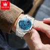 OLEVS 3626 Watches For Men Original Wristwatch Stainless steel Multifunctional Chronograph Waterproof Luminous Quartz Reloj 3