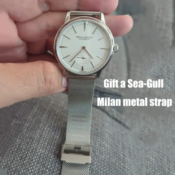 Seagull New Business Watch Men's Mechanical Wristwatches 50m Waterproof Leather Valentine Male Watches relogio masculino 6075 2